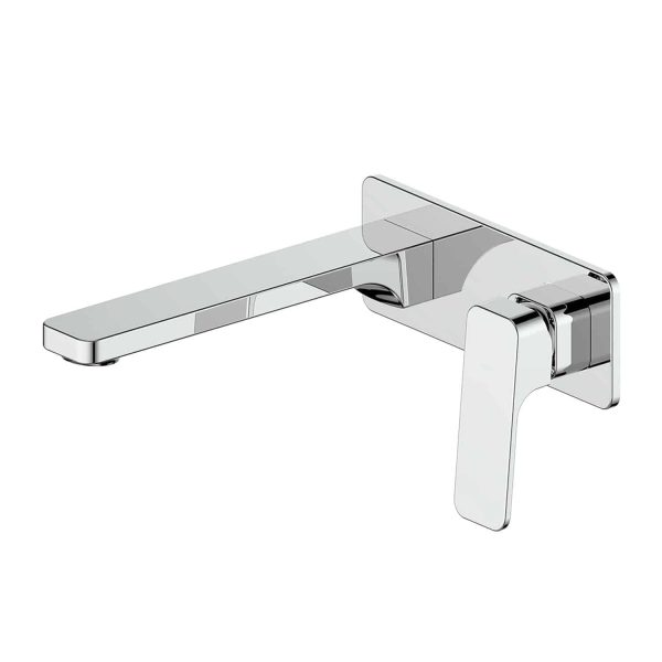 Swept Wall Basin Mixer w/Faceplate