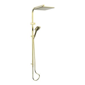 186906 Skyla Twin Rail Shower in Brushed Brass